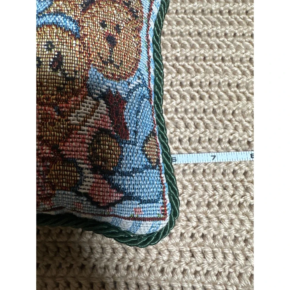 Vtg Home Sweet Home Tapestry Mini Pillow Boyds Bear Hanging Door Knob Ornament